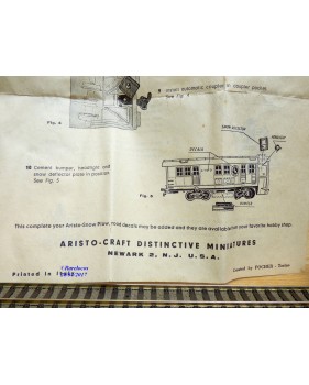 ARISTOCRAFT / POCHER  ???, très rare  chasse neige hélicoïdal à bogies en kit  neuf  BO