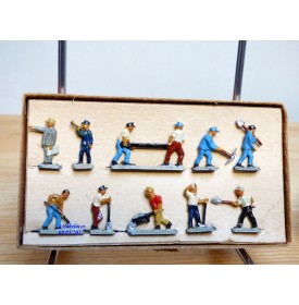 Märklin métal 404 Gc , coffret de 10 personnages ouvriers de la voie BO