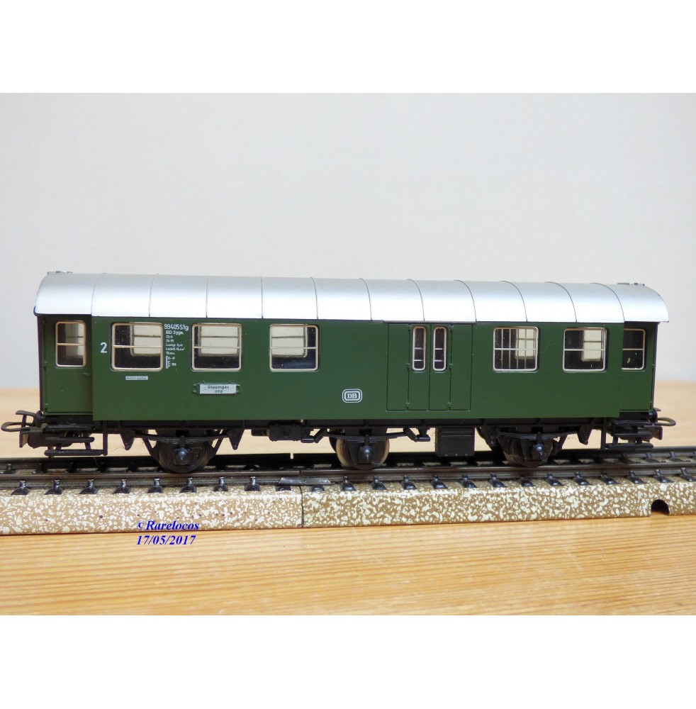 MÄRKLIN  4080,  voiture mixte  2 Kl. / fourgon à 3 essieux type BD3yge    DB     BO 