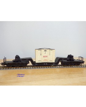 Märklin métal 4617 Wagon surbaissé EVS DB BO