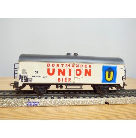 Märklin 4634, wagon couvert réfrigérant pour transport de bière type Tehs 50   DB    BO