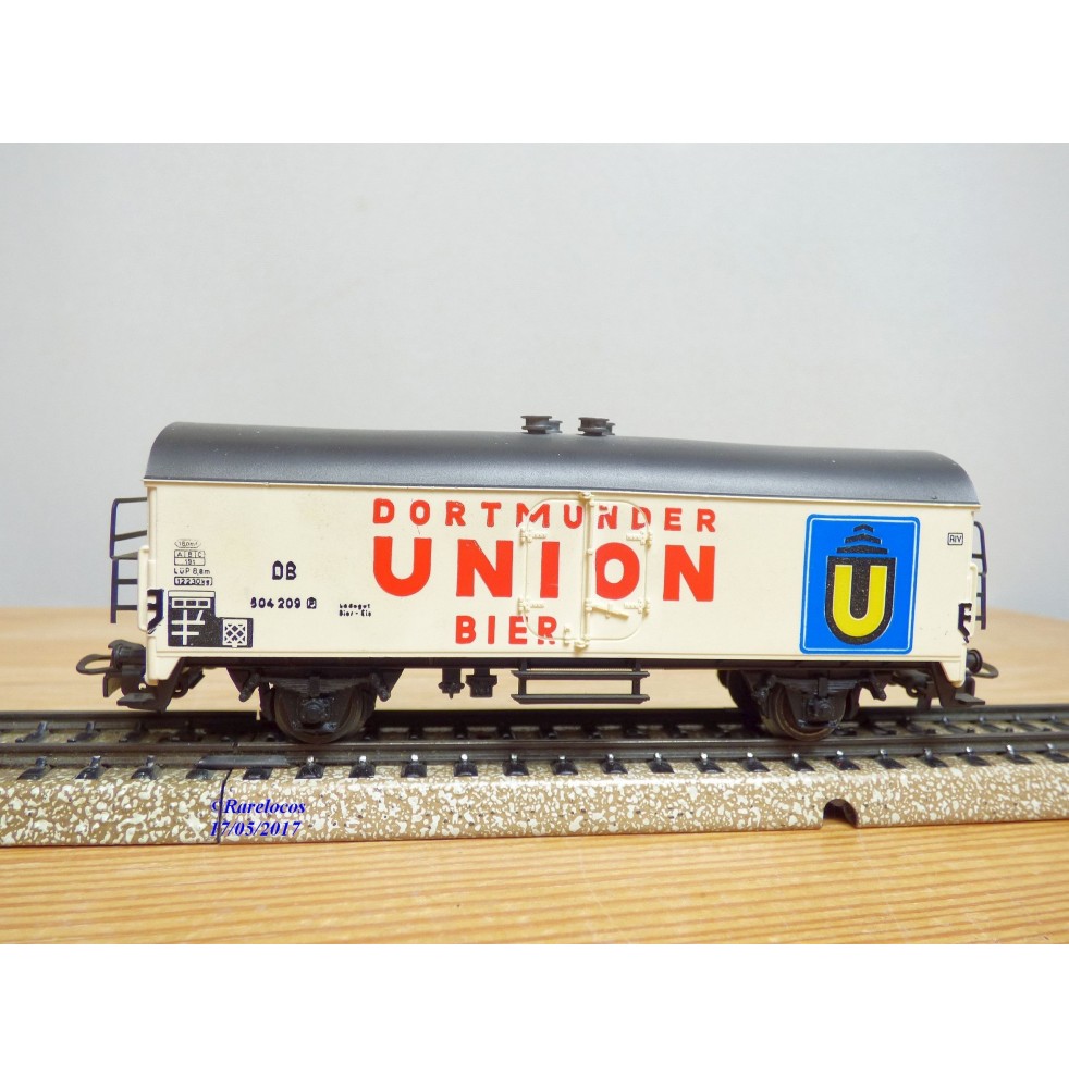 Märklin 4634, wagon couvert réfrigérant pour transport de bière type Tehs 50   DB    BO
