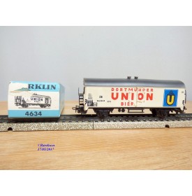 Märklin 4634, wagon couvert réfrigérant pour transport de bière type Tehs 50   DB    BO
