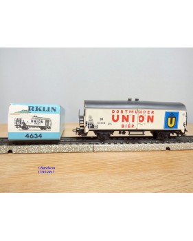 Märklin 4634, wagon couvert réfrigérant pour transport de bière type Tehs 50   DB    BO