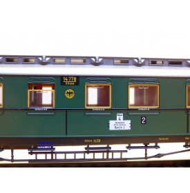 FLEISCHMANN 5082,  voiture ancienne à bogies 1 / 2 /  3 Kl. Nr.: 14778  DR   neuf   BO