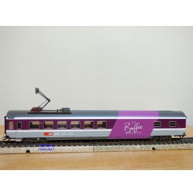 MÄRKLIN   4125 . 10,  voiture restaurant à pantographe  WRm " Le Buffet Suisse "   SBB   BO