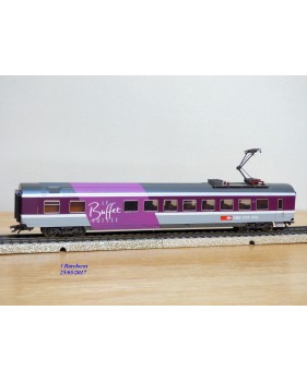 MÄRKLIN   4125 . 10,  voiture restaurant à pantographe  WRm " Le Buffet Suisse "   SBB   BO