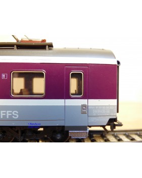 MÄRKLIN   4125 . 10,  voiture restaurant à pantographe  WRm " Le Buffet Suisse "   SBB   BO