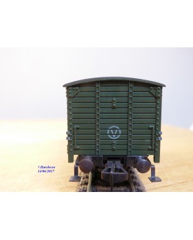 FLEISCHMANN 1464G, wagon atelier / dortoir à  2  essieux  type G10 pour grue Krupp Ardelt   DB  neuf    BO 