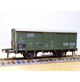 FLEISCHMANN 1464G, wagon atelier / dortoir à  2  essieux  type G10 pour grue Krupp Ardelt   DB  neuf    BO 