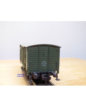 FLEISCHMANN 1464G, wagon atelier / dortoir à  2  essieux  type G10 pour grue Krupp Ardelt   DB  neuf    BO 