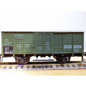 FLEISCHMANN 1464G, wagon atelier / dortoir à  2  essieux  type G10 pour grue Krupp Ardelt   DB  neuf    BO 