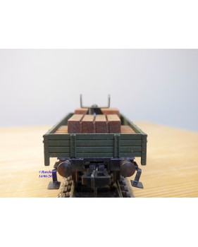 FLEISCHMANN 1451A, wagon plat  à  2  essieux  support de flêche  pour grue Krupp Ardelt   DB  neuf    BO 
