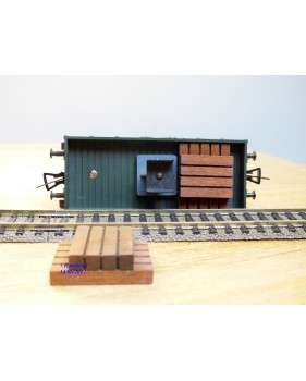 FLEISCHMANN 1451A, wagon plat  à  2  essieux  support de flêche  pour grue Krupp Ardelt   DB  neuf    BO 