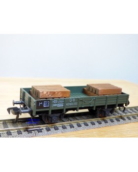 FLEISCHMANN 1451H, wagon plat  à  2  essieux   pour grue Krupp Ardelt   DB  neuf    BO 