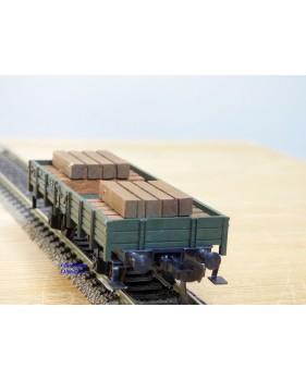 FLEISCHMANN 1451H, wagon plat  à  2  essieux   pour grue Krupp Ardelt   DB  neuf    BO 
