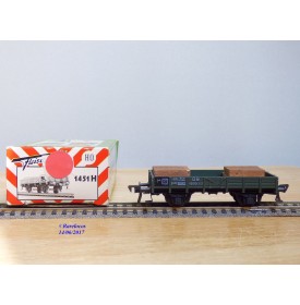FLEISCHMANN 1451H, wagon plat  à  2  essieux   pour grue Krupp Ardelt   DB  neuf    BO 