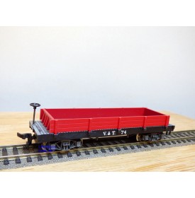 AHM  POCHER  6245 , wagon plat ancien( old time flat  car )   V&T  RR    BO