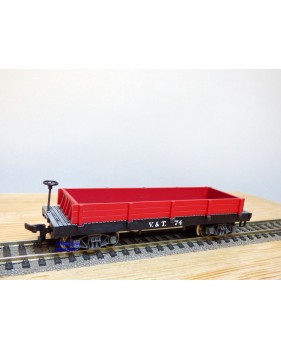 AHM  POCHER  6245 , wagon plat ancien( old time flat  car )   V&T  RR    BO