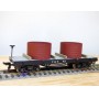 AHM  POCHER  6255, wagon plat à citernes  ancien ( old time tank  car )   V&T  RR  N°: 45    BO