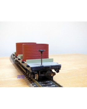 AHM  POCHER  6255, wagon plat à citernes  ancien ( old time tank  car )   V&T  RR  N°: 45    BO