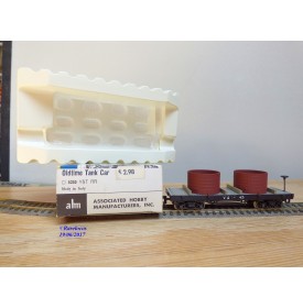 AHM  POCHER  6255, wagon plat à citernes  ancien ( old time tank  car )   V&T  RR  N°: 45    BO