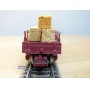 JOUEF 655000, wagon plat  à ranchers  à 2 bogies type  Ro2yw  chargé de poutres   SNCF  neuf   BO