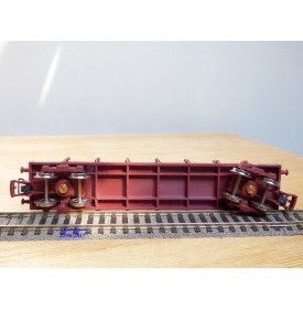 JOUEF 655000, wagon plat  à ranchers  à 2 bogies type  Ro2yw  chargé de poutres   SNCF  neuf   BO