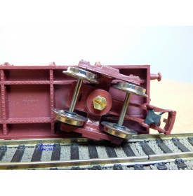 JOUEF 655000, wagon plat  à ranchers  à 2 bogies type  Ro2yw  chargé de poutres   SNCF  neuf   BO
