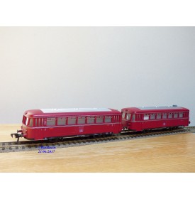 FLEISCHMANN  1370 / 2,  couplage de 2 remorques pour autorail ( Schienenbus )  VB et VS 98    DB  neuf  BO 