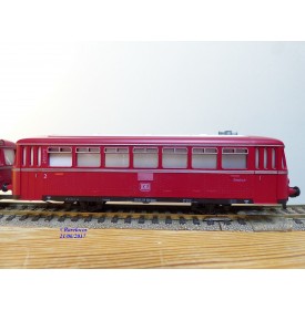 FLEISCHMANN  1370 / 2,  couplage de 2 remorques pour autorail ( Schienenbus )  VB et VS 98    DB  neuf  BO 