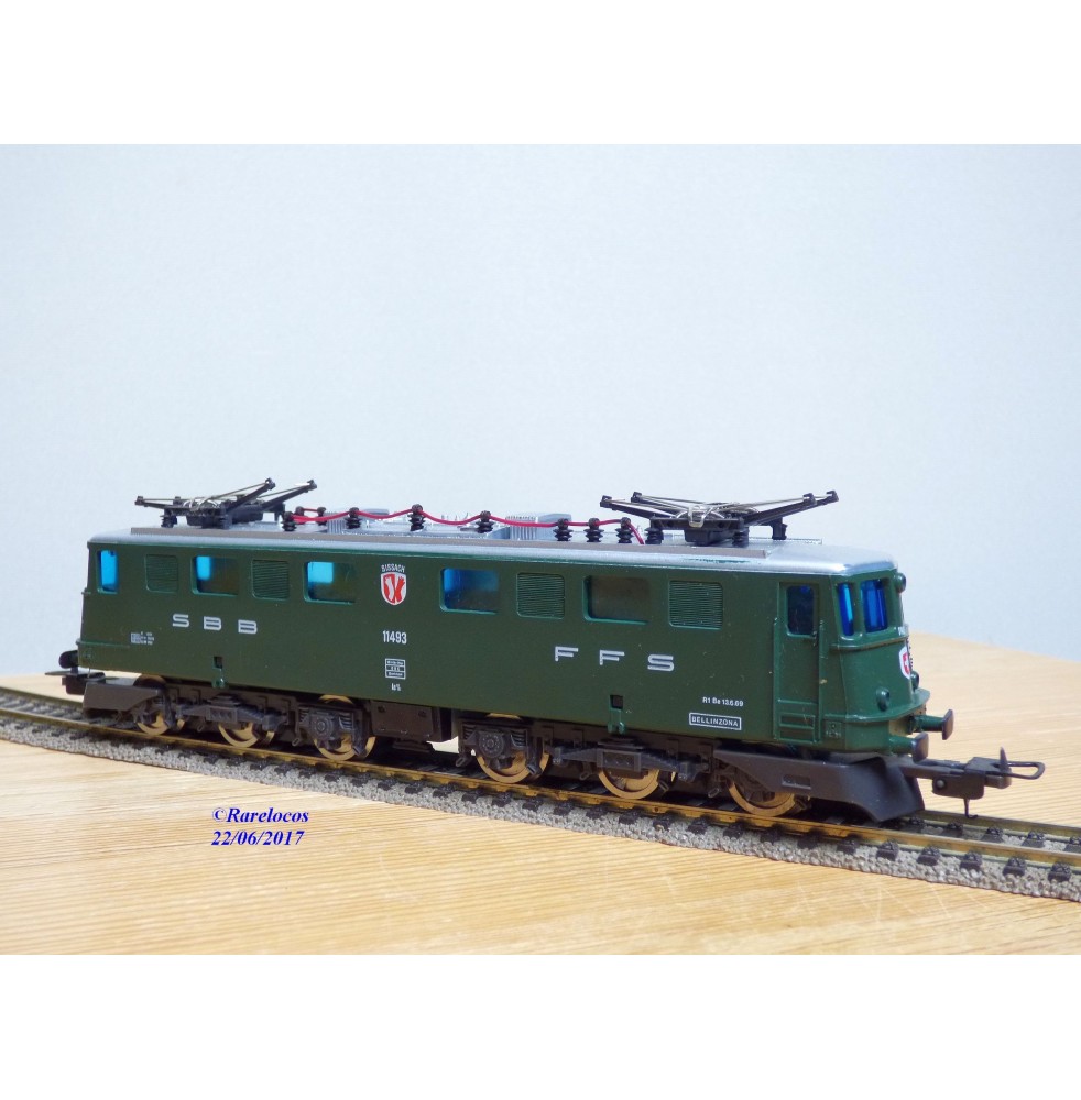 PLAYART  H.652, motrice Ae 6/6  N°: 11493  SISSACH  SBB  BO