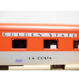 RIVAROSSI  véro 6531, voiture lits ( mooth  side  duplex  roomette ) Golden State  " La Costa "   Rock Island  Neuf   BO