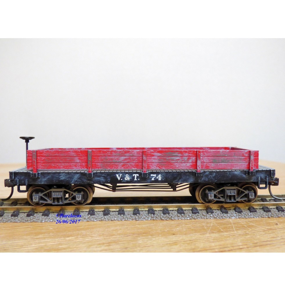POCHER  270 / 2 , wagon tombereau  ancien ( old time gondola  car )   V&T  RR  N°: 74    BO