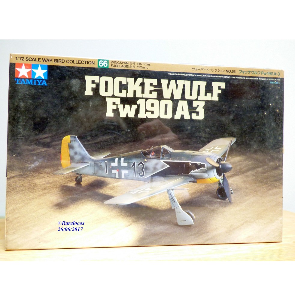 Tamiya 1/72 Focke Wulf Fw190 A-3 # 60766 laservisionthai Model Kits Toys   Games