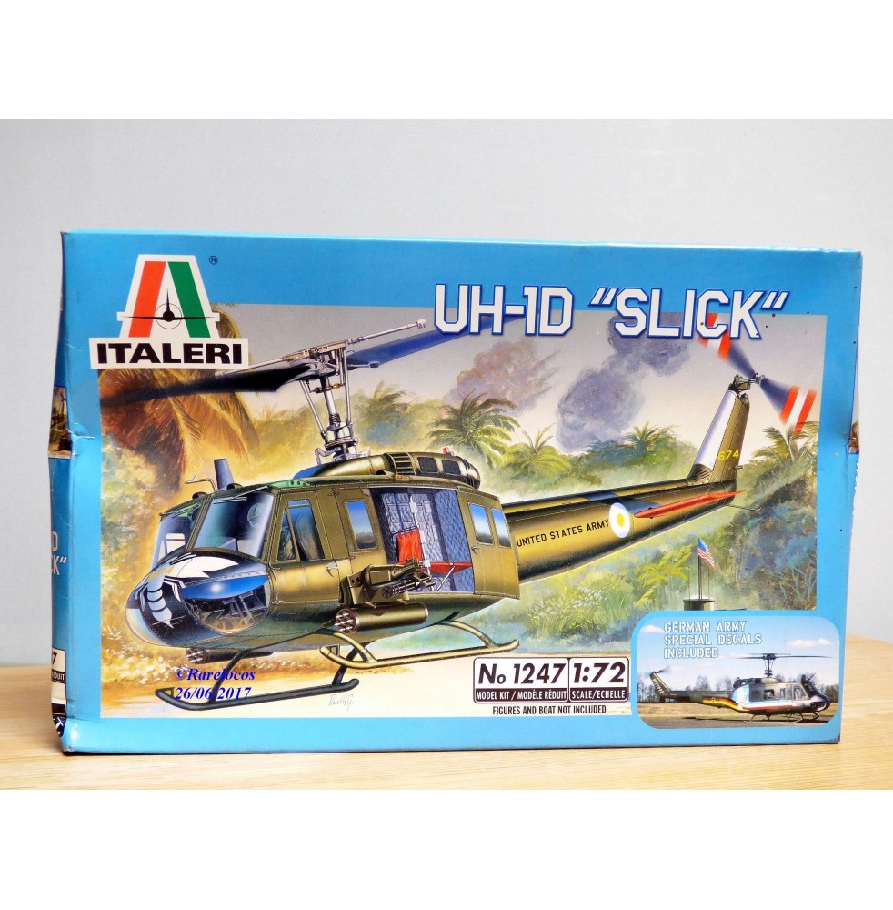 ITALERI 1247, Hélicoptère  UH-1D  " Slick "   Neuf   BO 1/72