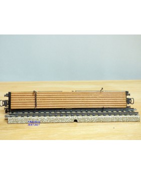 Märklin 4665, couplage de 2 wagons à traverses pivotantes chargé de planches   neuf   BO