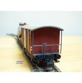 LILIPUT 810 50, boîte de 2  wagons Oelwehr, citerne et couvert à plate forme type Gklm    SBB   neuf    BO