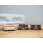 LILIPUT 810 50, boîte de 2  wagons Oelwehr, citerne et couvert à plate forme type Gklm    SBB   neuf    BO
