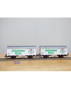 LILIPUT 229 05, wagons couverts pour  bière  SCHWABEN BRAU   DB  neuf   BO