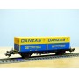 Fleischmann 5233, wagon plat porte conteneurs Lbs 598  BTmms   DANZAS  GENTRANSCO  DB    neuf    BO