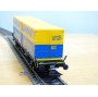 Fleischmann 5233, wagon plat porte conteneurs Lbs 598  BTmms   DANZAS  GENTRANSCO  DB    neuf    BO