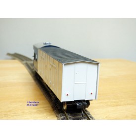TER  ???, rare wagon mixte  réfrigérant / cabine  à bogies N° : 100 24   JNR   BO