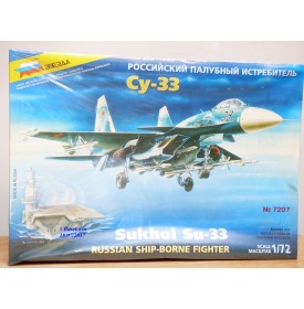 SVEZDA 7207, chasseur embarqué  russe   SUKHOI SU-33 " Flanker D " neuf   BO  1/72