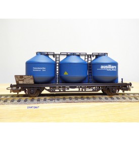 ELECTROTREN  1604,  wagon à 3 silos pour pulvérulents  type Us  AUSILIARE   FS        BO