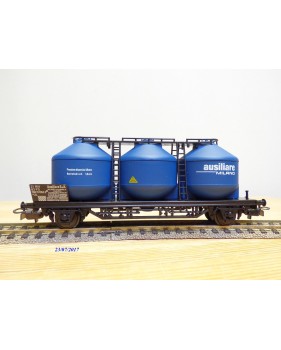 ELECTROTREN  1604,  wagon à 3 silos pour pulvérulents  type Us  AUSILIARE   FS        BO