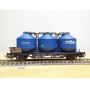 ELECTROTREN  1604,  wagon à 3 silos pour pulvérulents  type Us  AUSILIARE   FS        BO