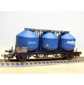 ELECTROTREN  1604,  wagon à 3 silos pour pulvérulents  type Us  AUSILIARE   FS        BO
