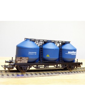 ELECTROTREN  1604,  wagon à 3 silos pour pulvérulents  type Us  AUSILIARE   FS        BO