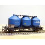 ELECTROTREN  1604,  wagon à 3 silos pour pulvérulents  type Us  AUSILIARE   FS        BO